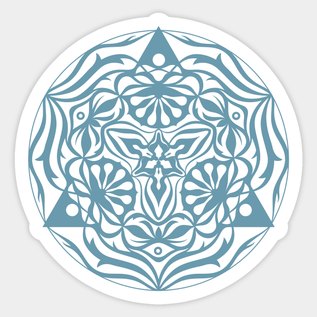 Elegant floral mandala Sticker by inamandalart